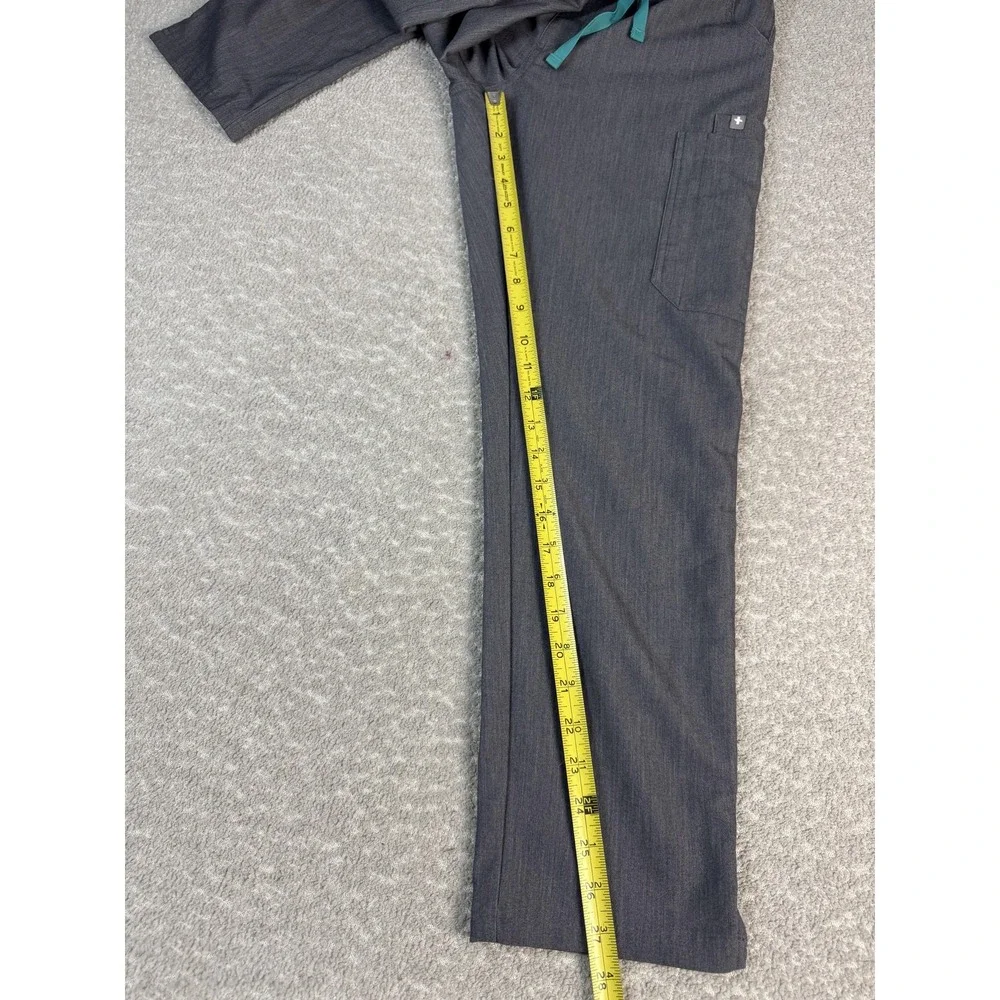 FIGS Scrub Pants Womens Small Gray Technical Collection Drawstring Cargo Medical